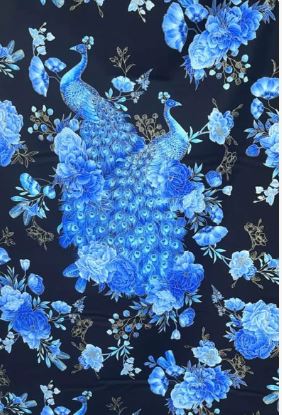 TT Black Royal Blue Peacocks