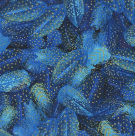 TT Blue Packed Metallic Dot Feathers