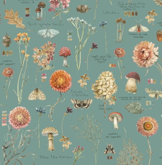 Wilmington Season Study Large Floral Teal