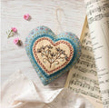 Wool Felt Embroidered Heart Kit