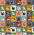 Paintbrush Fabrics Here Kitty Cat Squares
