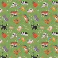 Paintbrush Fabrics Here Kitty Toss Green