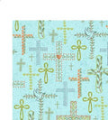 Rejoice Teal Cross Toss