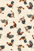 Garden Gate Roosters Cream Toss