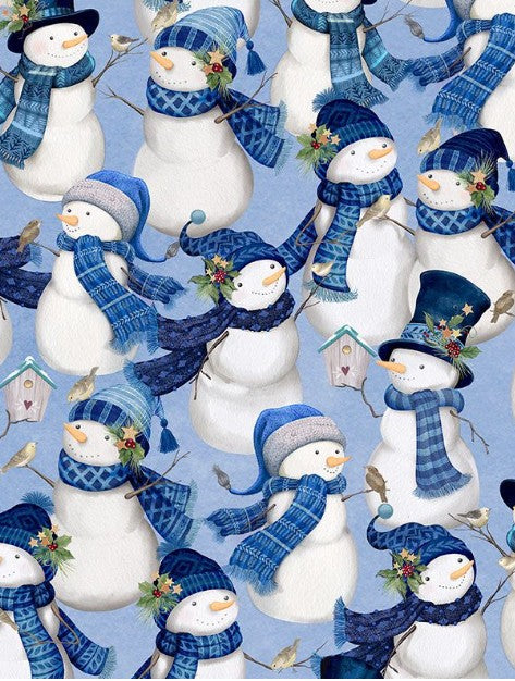 let it Snow Lt Blue Lg. Snowman